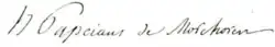 Signature de Théodore Papeians de Morchoven