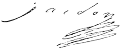Signature de Henri Antoine Jardon