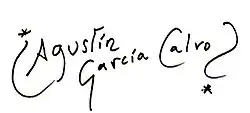 signature d'Agustin Garcia Calvo