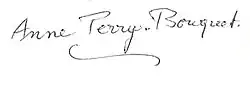 Signature de Anne Perry-Bouquet