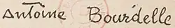 signature d'Antoine Bourdelle
