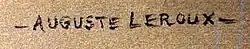 signature d'Auguste Leroux