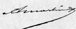 signature d'Auguste Martin (industriel)