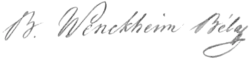 signature de Béla Wenckheim