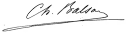signature de Charles Balsan
