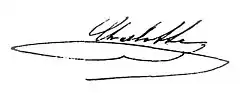Signature de Charlotte de Belgique