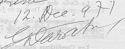 signature de Choucri Cardahi