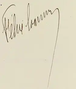Signature de Félix Coquelle