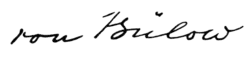 Signature de Bernhard von Bülow