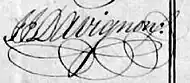 Signature de François Joseph Davignon