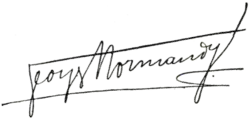 signature de Georges Normandy