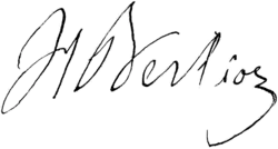 Signature de Hector Berlioz