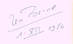 signature de Jean Bernard (médecin)