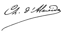 signature de Joseph-Charles d'Almeida