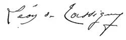 Signature de Léon d'Anglemont de Tassigny
