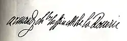 Signature de Armand-Charles Tuffin