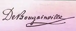 signature de Louis-Antoine de Bougainville