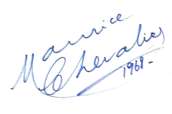 signature de Maurice Chevalier