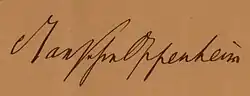 signature de Max von Oppenheim