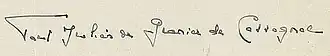 Signature de Paul de Cassagnac