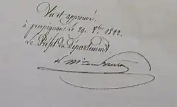 signature de Marie-Joseph de Foresta