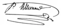 Signature de Prosper Allemand