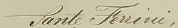 signature de Sante Ferrini