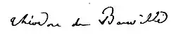 signature de Théodore de Banville