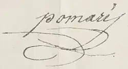 signature de La Reine Pomaré