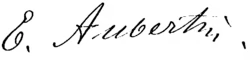 signature d'Édouard Aubertin
