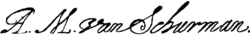 signature d'Anne-Marie de Schurman