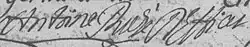 signature d'Antoine Coëffier de Ruzé d'Effiat