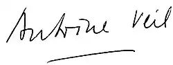signature d'Antoine Veil