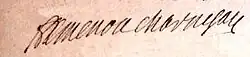 signature d'Armand-François de Menou