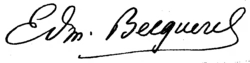 signature d'Edmond Becquerel