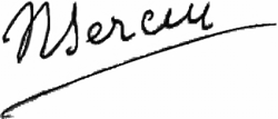 signature de René de Sercey
