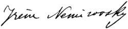 signature d'Irène Némirovsky