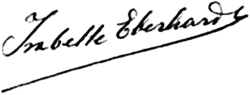 signature d'Isabelle Eberhardt