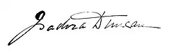 signature d'Isadora Duncan