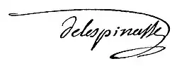 signature d'Abel de Lespinasse