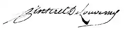 signature d'Adam Pierre Pinterel de Louverny
