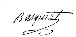 signature d'Alexis de Basquiat-Mugriet