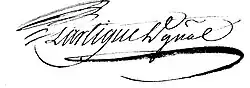 signature d'André de Lartigue