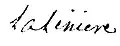 Signature de Antoine-François de Guichard de La Linière