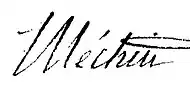 signature d'Antoine Alexandre Méchin