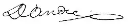 signature d'Antoine Balthazar Joseph d'André