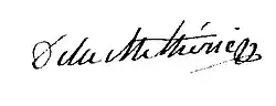 signature d'Antoine de La Méthérie-Sorbier