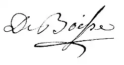 signature de Barthélemy de Boisse