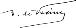 signature de Bernard de Vesins