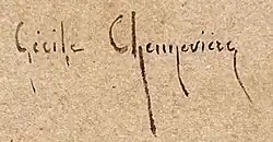 signature de Cécile Delphine Gaudez-Chennevière